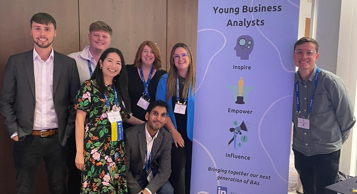 YBA members at a conference stand